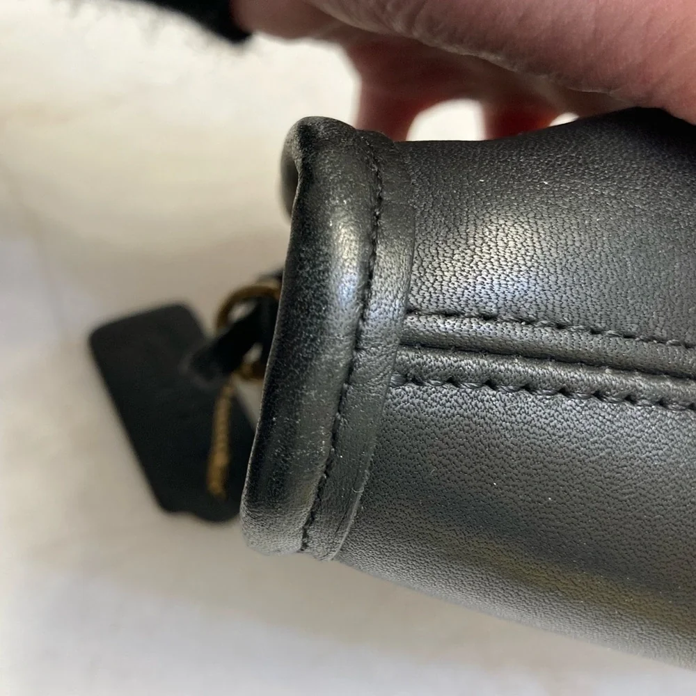 Coach 9017 vintage black leather Abbie crossbody